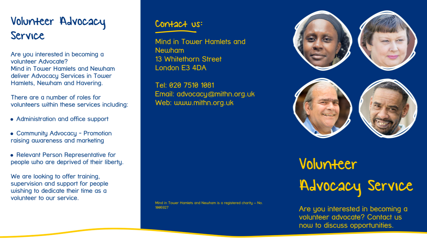 Volunteer Advocacy Service Leaflet Final Pdf Mind in Tower Hamlets